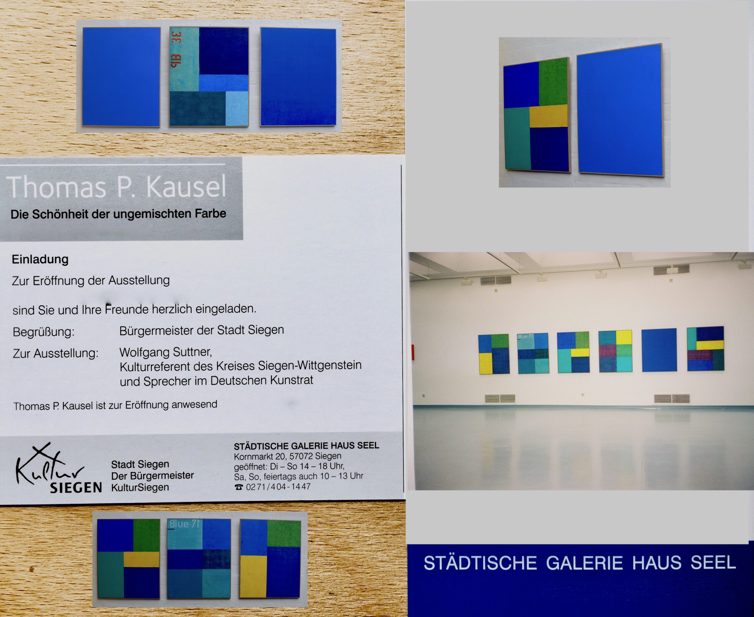 Zeitgenössische Kunst, Farbfeldmalerei, color field painting in der Städtischen Galerie Haus Seel Siegen, Kunstausstellung