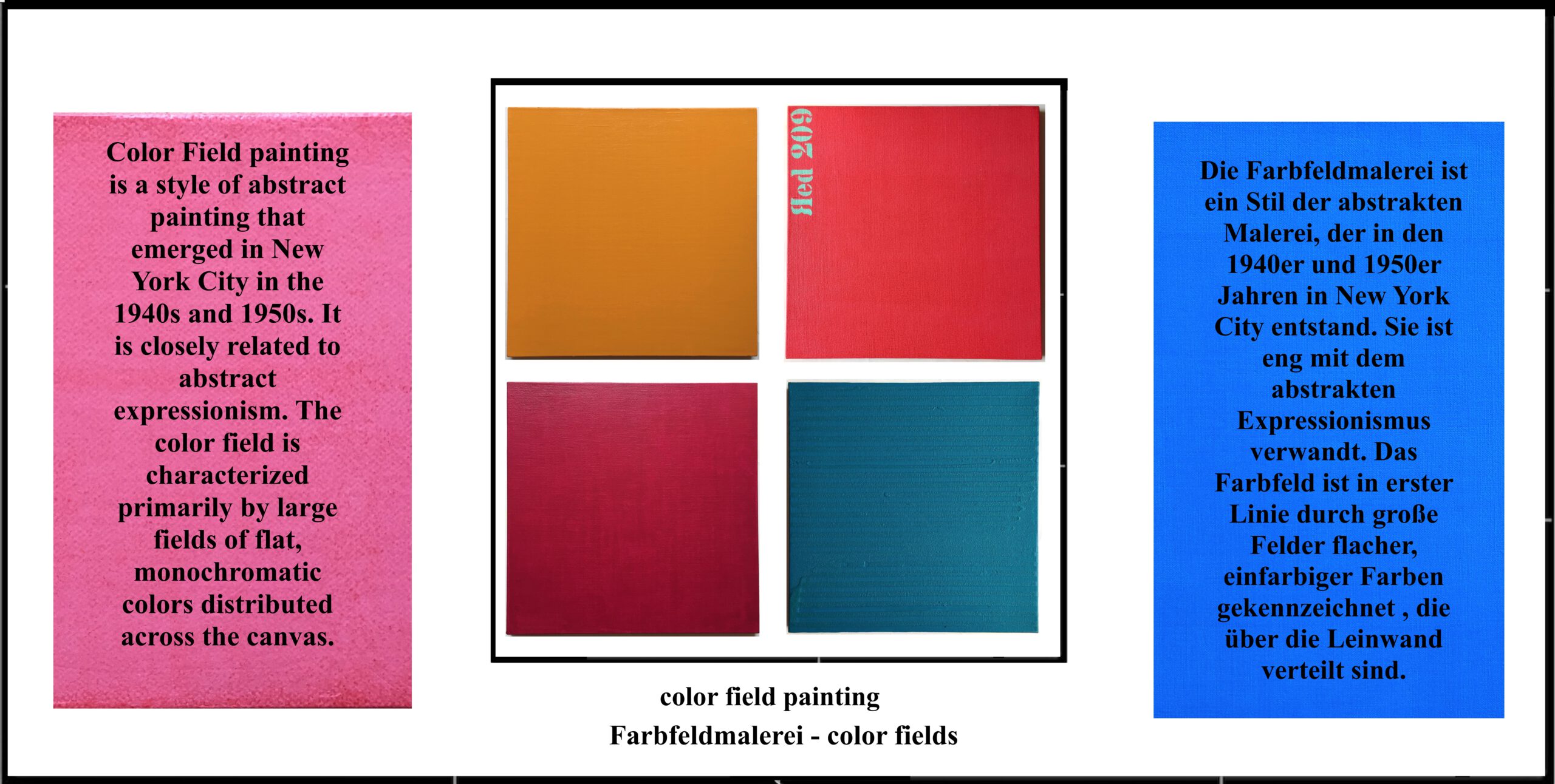 Color field, color field painting, Farbfeldmalerei